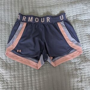 Under Armour Blue and Pink Athletic Shorts Lightweight Performance